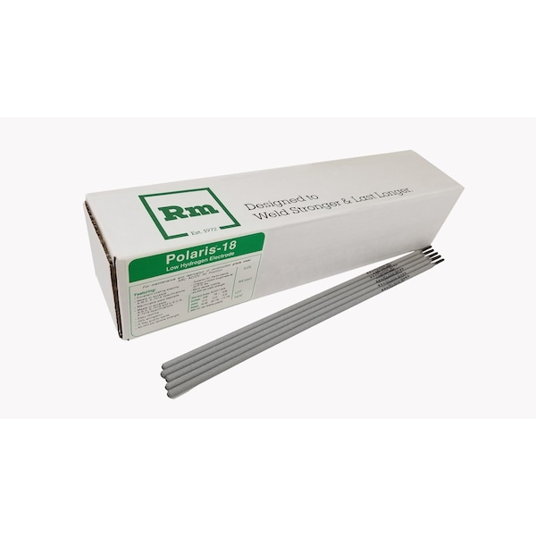 Rockmount Research And Alloys Polaris 18, Premium 7018 Electrode for repair or joining of construction grade steel; 5/32 Dia, 50lb 1735B - main